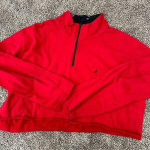 Nautica Red Half-Zip Sweater